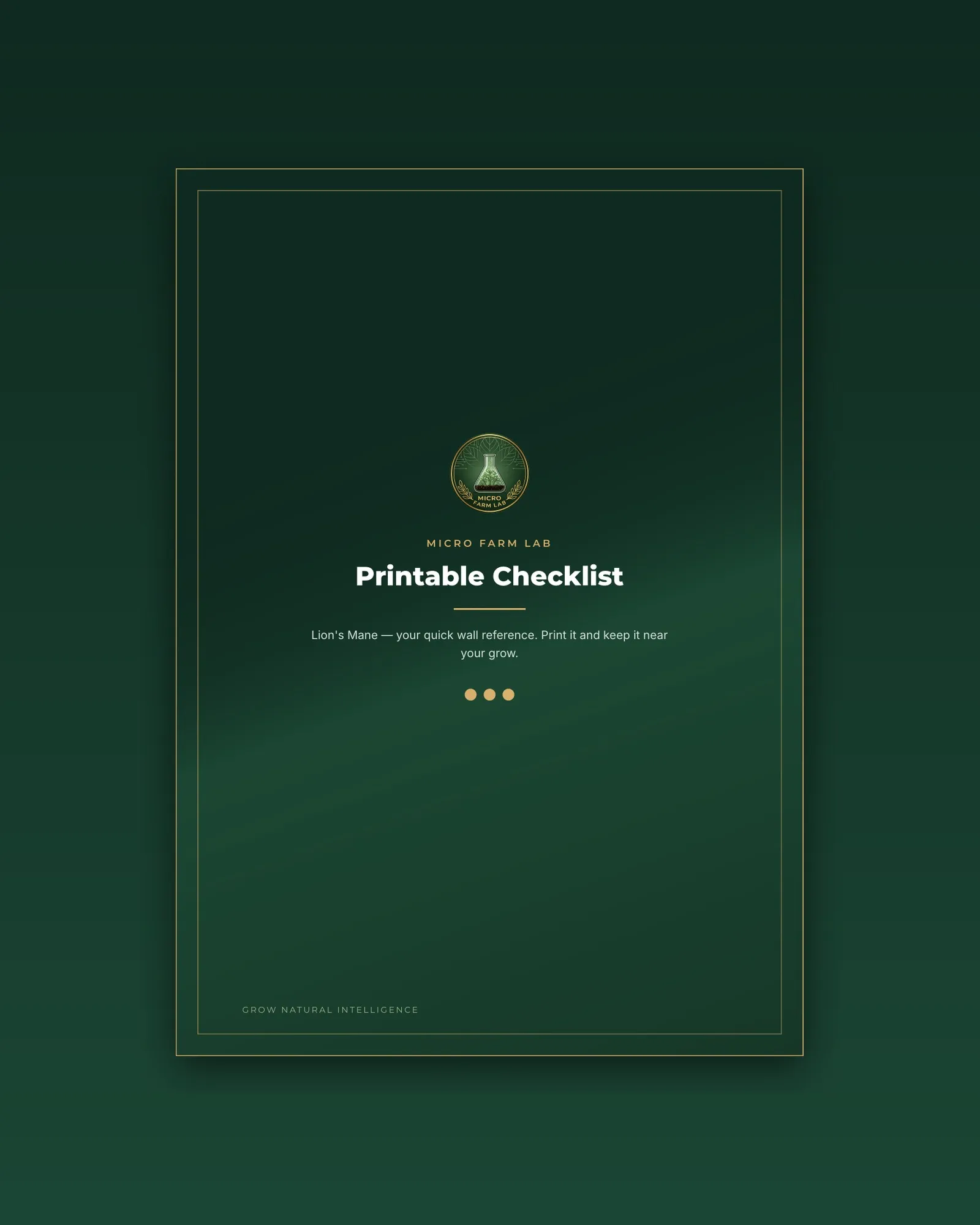 Printable Checklist